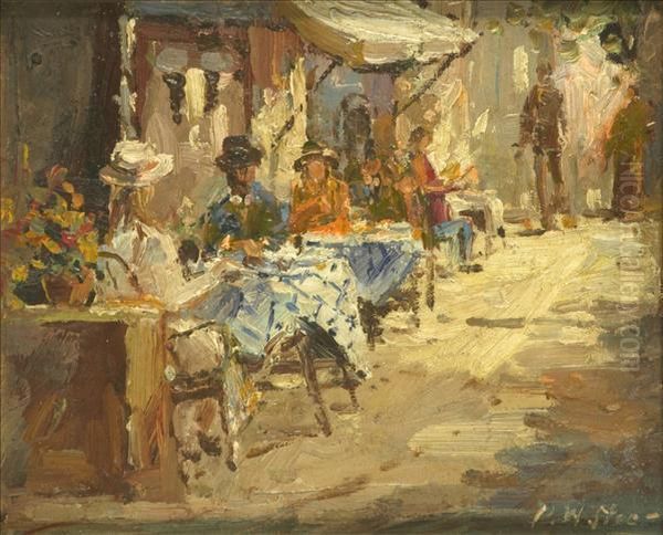 Outside The Cafe Oil Painting by Philip Wilson Steer