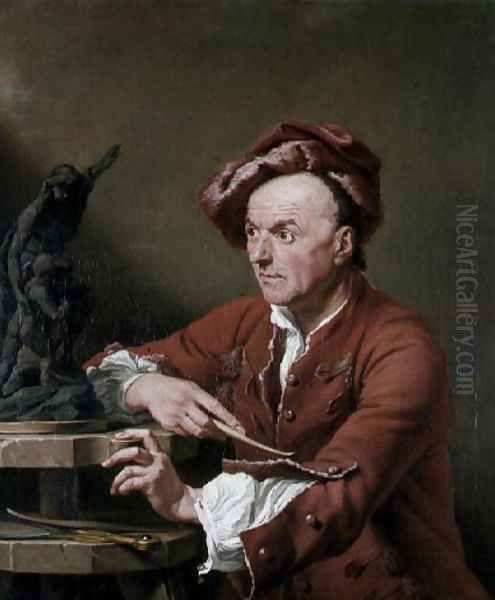 Louis Francois Roubillac Oil Painting by Andrea Soldi