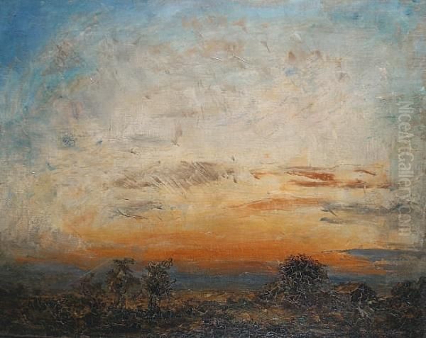 Sunset, Hawes Oil Painting by Philip Wilson Steer