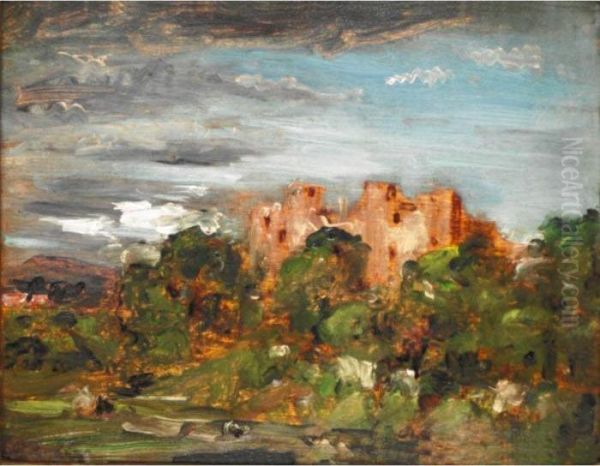 Ludlow Castle Oil Painting by Philip Wilson Steer