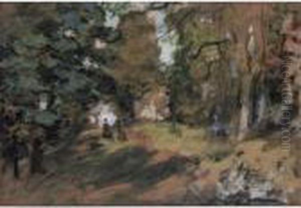 Woodland Path, Knaresborough Oil Painting by Philip Wilson Steer