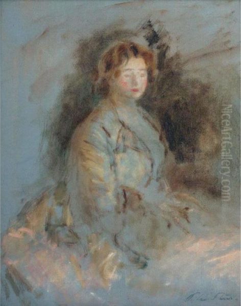 Portrait Of A Lady Oil Painting by Philip Wilson Steer