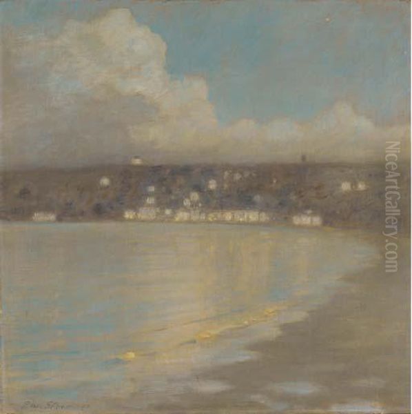 Dusk On The Beach Oil Painting by Philip Wilson Steer