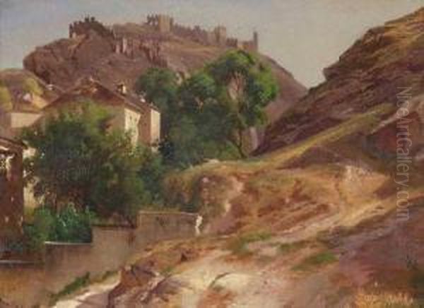 Sion (sitten) Oil Painting by Johann Gottfried Steffan