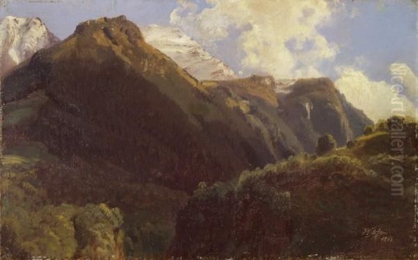 Gebirgslandschaft Oil Painting by Johann Gottfried Steffan