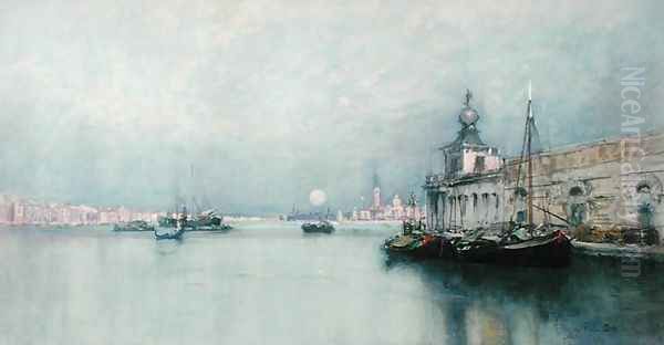 Moonrise on the Grand Canal Oil Painting by Francis Hopkinson Smith