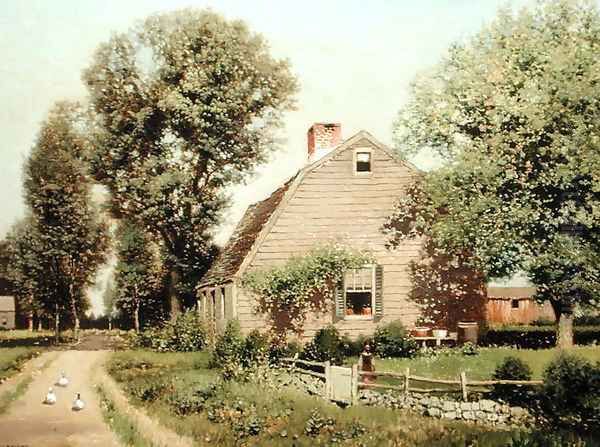 Old Homestead on the Turnpike, c.1889 Oil Painting by Henry Pember Smith