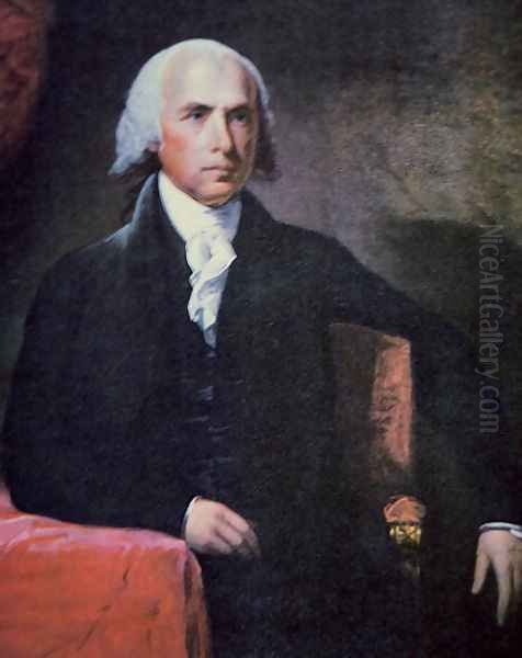 James Madison 1751-1836 Oil Painting by Charles Gilbert Stuart