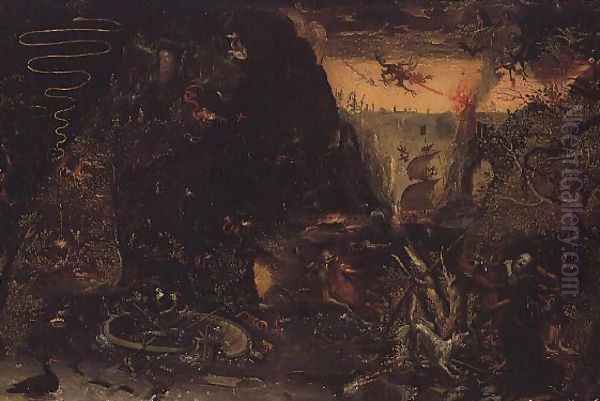 Temptation of St. Anthony Oil Painting by Jakob Isaaksz Swanenburgh