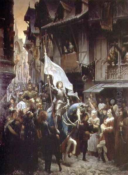 The Entrance of Joan of Arc 1412-31 into Orleans on 8th May 1429 Oil Painting by Jean-Jacques Scherrer