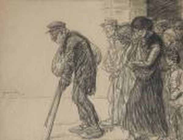 Procession Oil Painting by Theophile Alexandre Steinlen