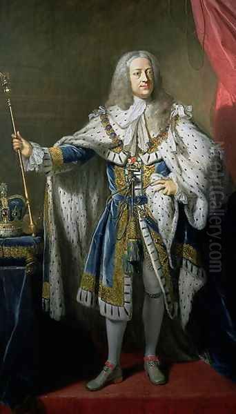 Portrait of George II 1683-1760 in Garter robes, 1748 by John Shackleton