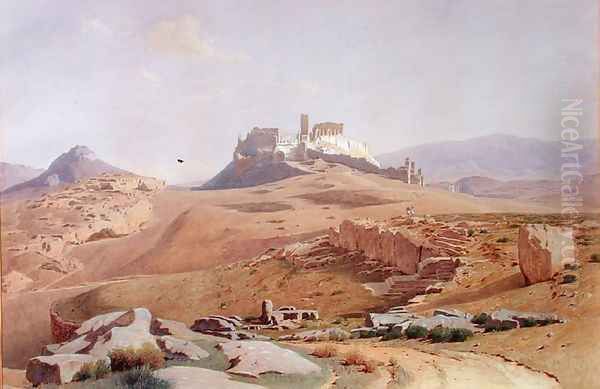 View of the Acropolis, 1887 Oil Painting by Louis Spangenberg