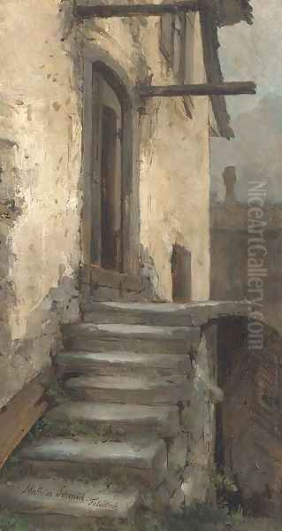 A town house, Foldkirch Oil Painting by Matthias Schmid