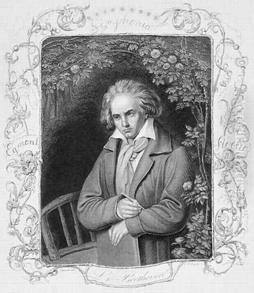 Ludwig van Beethoven 1700-1827 engraved by Albert Henry Payne 1812-1902 Oil Painting by Storck