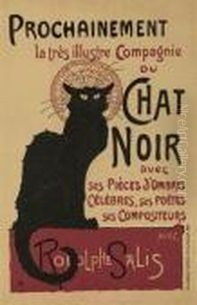 Tournee Du Chat Noir De Rodolphe Salis Oil Painting by Theophile Alexandre Steinlen