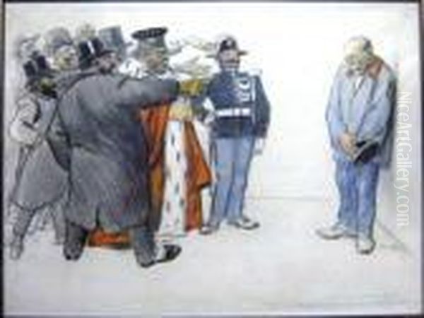 Le Coupable Oil Painting by Theophile Alexandre Steinlen