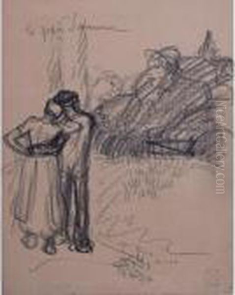 Le Pre D'amour Oil Painting by Theophile Alexandre Steinlen