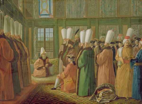 The Grand Vizier giving Audience to the English Ambassador Oil Painting by Francis Smith