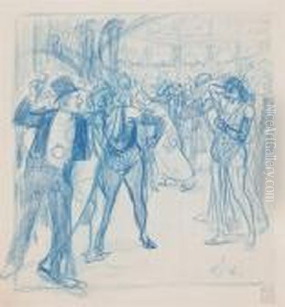 Le Bal De L'opera Oil Painting by Theophile Alexandre Steinlen