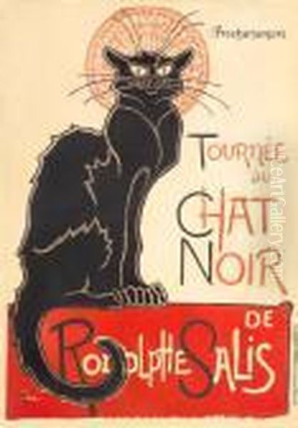 Tournee Du Chat Noir De Rodolphe Salis Oil Painting by Theophile Alexandre Steinlen