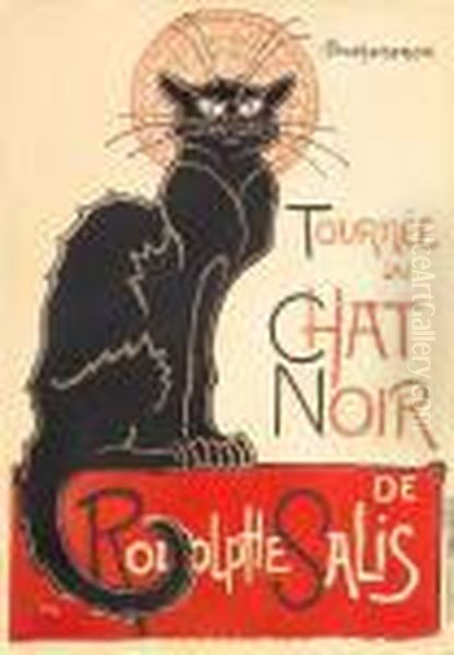 Tournee Du Chat Noir De Rodolphe Salis Oil Painting by Theophile Alexandre Steinlen