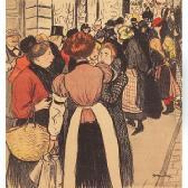 Paris Oil Painting by Theophile Alexandre Steinlen