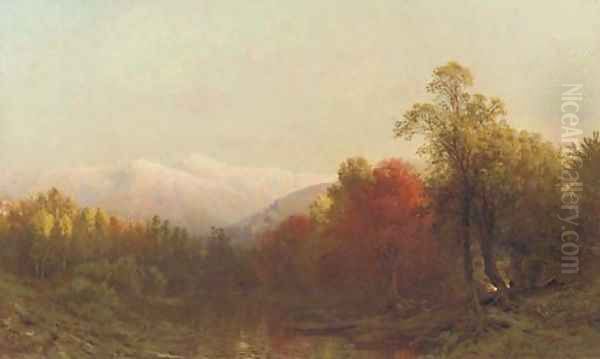 Autumn in the White Mountains Near Jefferson Village Oil Painting by Aaron Draper Shattuck