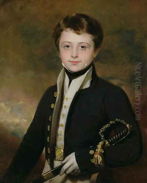 Portrait of a Midshipman Oil Painting by Sir Martin Archer Shee