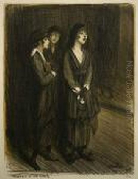 Les Veuves D'un Louis Oil Painting by Theophile Alexandre Steinlen