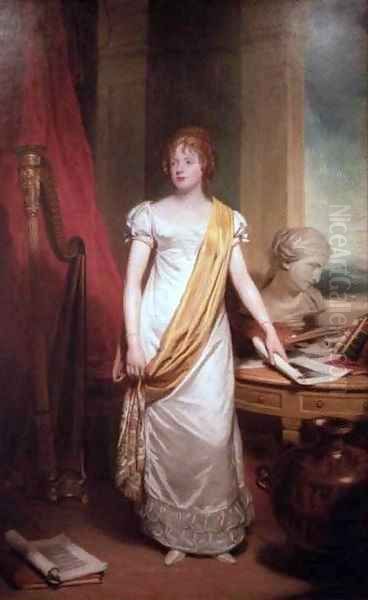 Portrait of a Standing Lady Oil Painting by Sir Martin Archer Shee