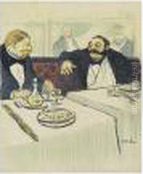 Philanthropie Oil Painting by Theophile Alexandre Steinlen