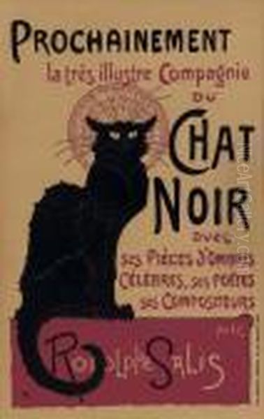 Tournee Du Chat Noir De Rodolphe Salis Oil Painting by Theophile Alexandre Steinlen