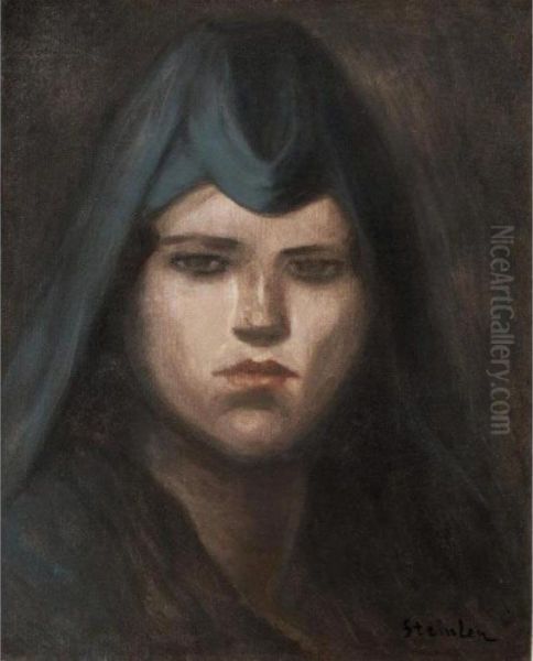 La Trieuse De Charbon Oil Painting by Theophile Alexandre Steinlen