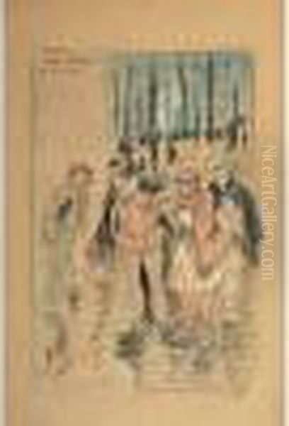  Bals Masques  Oil Painting by Theophile Alexandre Steinlen