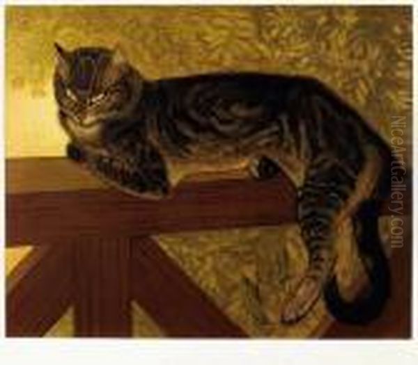 L'ete, Chat Sur Une Balustrade Oil Painting by Theophile Alexandre Steinlen