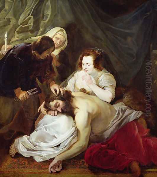 Samson and Delilah Oil Painting by Pieter Claesz. Soutman