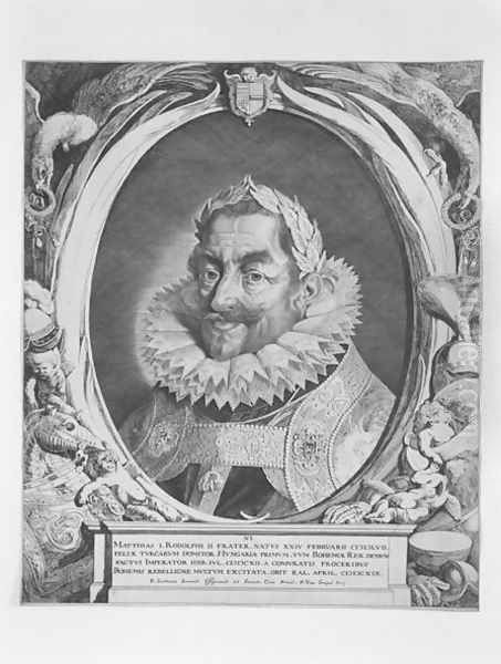 Portrait of Matthias, Holy Roman Emperor, between 1627-1644, etched by Pieter van Sompel Oil Painting by Pieter Claesz. Soutman