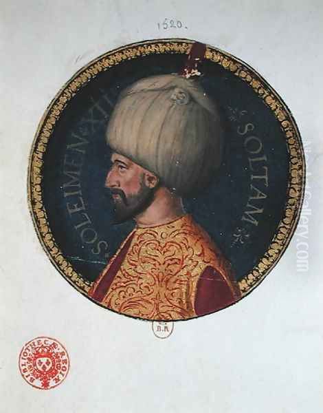 Suleiman I 1494-1566 called the Magnificent Oil Painting by I the Magnificent Suleyman