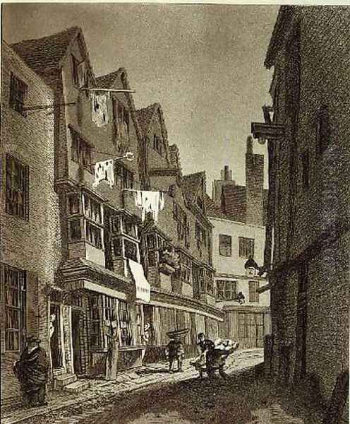 View of the Southern Extremity of Thieving Lane of late years called Bow Street..., drawn 1807, engraved by W.M. Fellows, pub. 1807 Oil Painting by John Thomas Smith