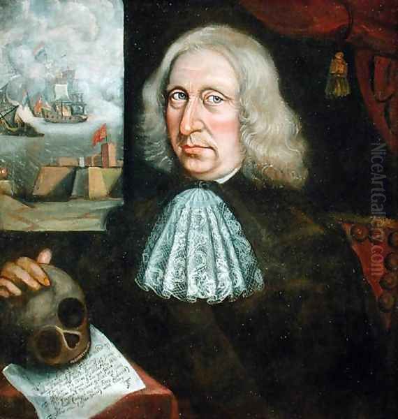 Self Portrait, c.1680 Oil Painting by Thomas Smith