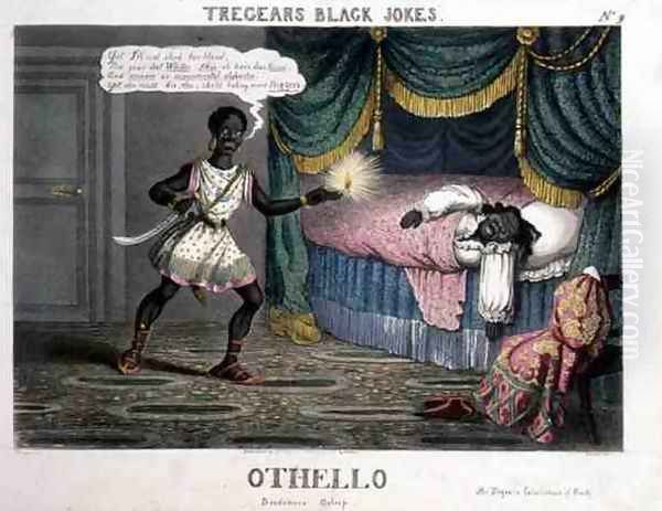 Othello, from Tregears Black Jokes, by Hunt, published by T.S. Tregear, London, 1834 Oil Painting by W. Summers