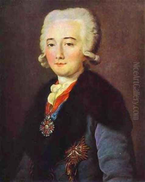 Portrait of Alexander Dmitryev Mamaonov 1780s Oil Painting by Mikhail Shibanov