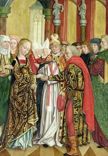 Marriage of the Virgin, from the Dome Altar, 1499 Oil Painting by Absolon Stumme