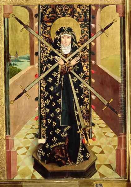 Virgin of Seven Sorrows from the Dome Altar, 1499 Oil Painting by Absolon Stumme