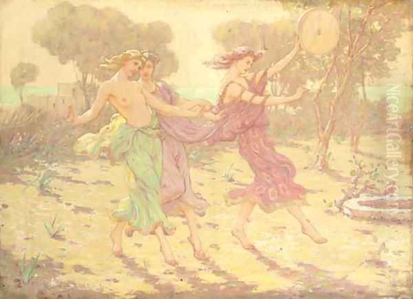 Aerial Nymphs Oil Painting by Robert Van Vorst Sewell