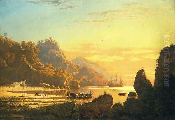 Smugglers Cove Oil Painting by Mortimer L. Smith