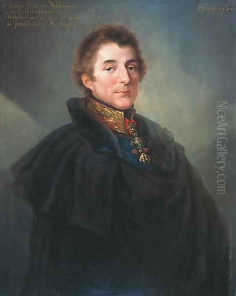 Field Marshal Arthur Wellesley, KG KCB 1769-1852 c.1820 Oil Painting by Peter Eduard Stroehling