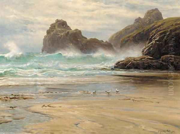 A Cornish cove Oil Painting by Frederik Golden Short