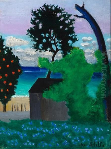 House In Barbados Oil Painting by Joseph Stella